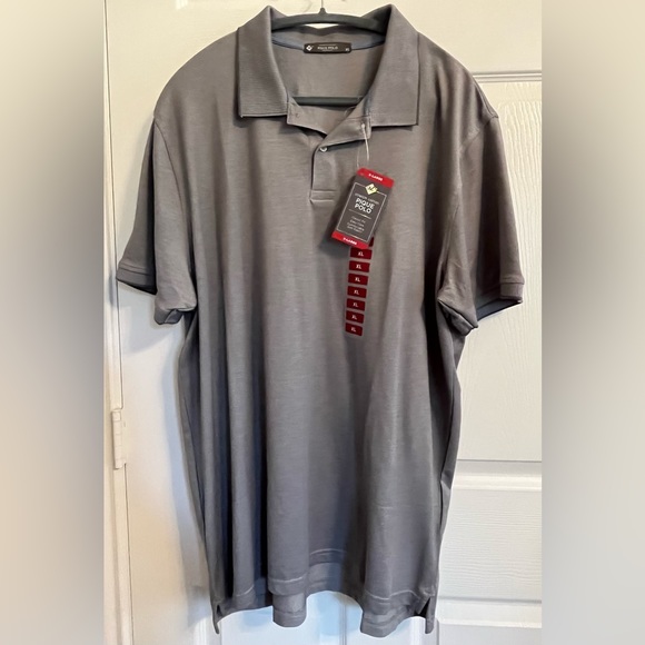 NWT Men’s Members Mark Grey Polo Shirt Size XL - Picture 1 of 11